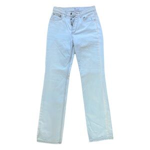 Zara Lightwash Button Front High‎ Rise Classic Straight Leg Jeans Size 2